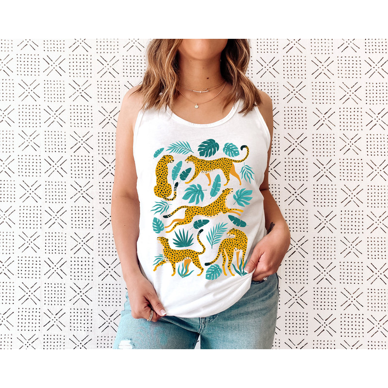Trendy Boho Tiger Tank, Women Botanical Tank, Tiger Graphic Tee, Wild Animal Tank, Tiger Tshirt Safari Tank Womens Tiger Top Jungle - 2.jpg
