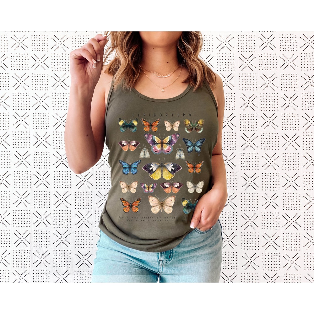 Vintage Butterfly Design, Festival Tank Top, Butterly Tank Top, Butterfly Chart Tank Top - 5.jpg