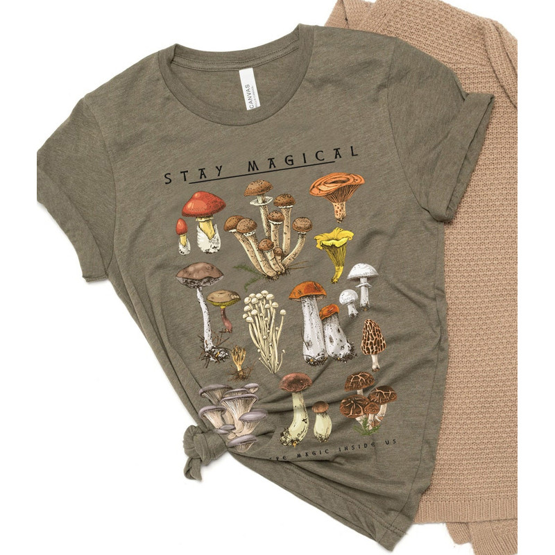 Vintage Illustration Mushroom Decor Art Shirt, Botanical Shirt, Plant Shirt, Mushroom Shirt, Hippie Shirt, Nature Lover - 2.jpg