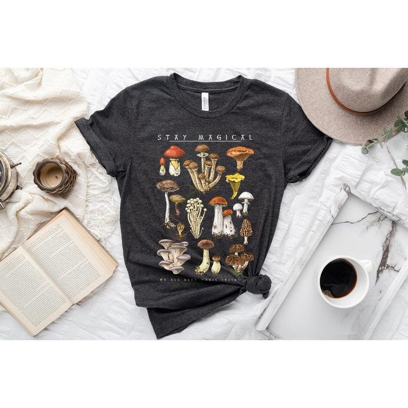 Vintage Illustration Mushroom Decor Art Shirt, Botanical Shirt, Plant Shirt, Mushroom Shirt, Hippie Shirt, Nature Lover - 3.jpg