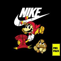 mario nike png, mario swoosh png, nike logo png, nike png, mario png, super mario png digital file