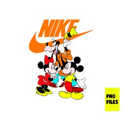mickey and friends png, mickey mouse png, disney swoosh png, disney nike png, nike logo png, disney png digital file
