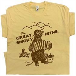 the great smoky mountains t shirt smokey bluegrass grizzly bear vintage graphic for men women kids hiking shirt camping