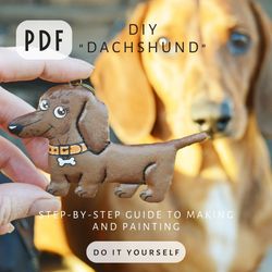PDF "DIY" step-by-step guide and pattern for creating a textile "Dachshund" that smells like coffee.