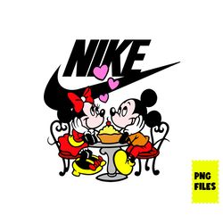 mickey and minnie nike png, mickey and minnie swoosh png, disney nike png, mickey mouse png, nike logo png digital file