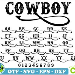 Cowboy Distressed Font, Cowboy Font svg with Tails, Western Font ttf, Western Font svg, Cowboy Font svg, Cowboy Letters