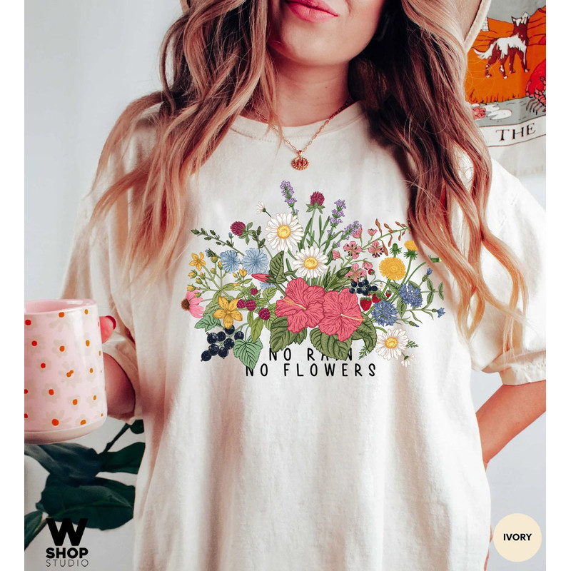 Wildflower Tshirt, Wild Flowers Shirt, Floral Tshirt, Flower Shirt, Comfort Colors Women, Ladies Shirts, Best Friend Gift, Oversized - 2.jpg