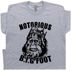 notorious bigfoot t shirt funny sasquatch shirts funny graphic tee cryptid retro cryptozoology shirt for men women kids