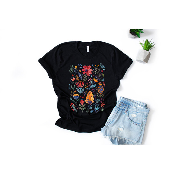 Wildflower Tshirt, Wild Flowers Shirt, Floral Tshirt, Flower Shirt, Gift for Women, Ladies Shirts, Best Friend Gift - 8.jpg