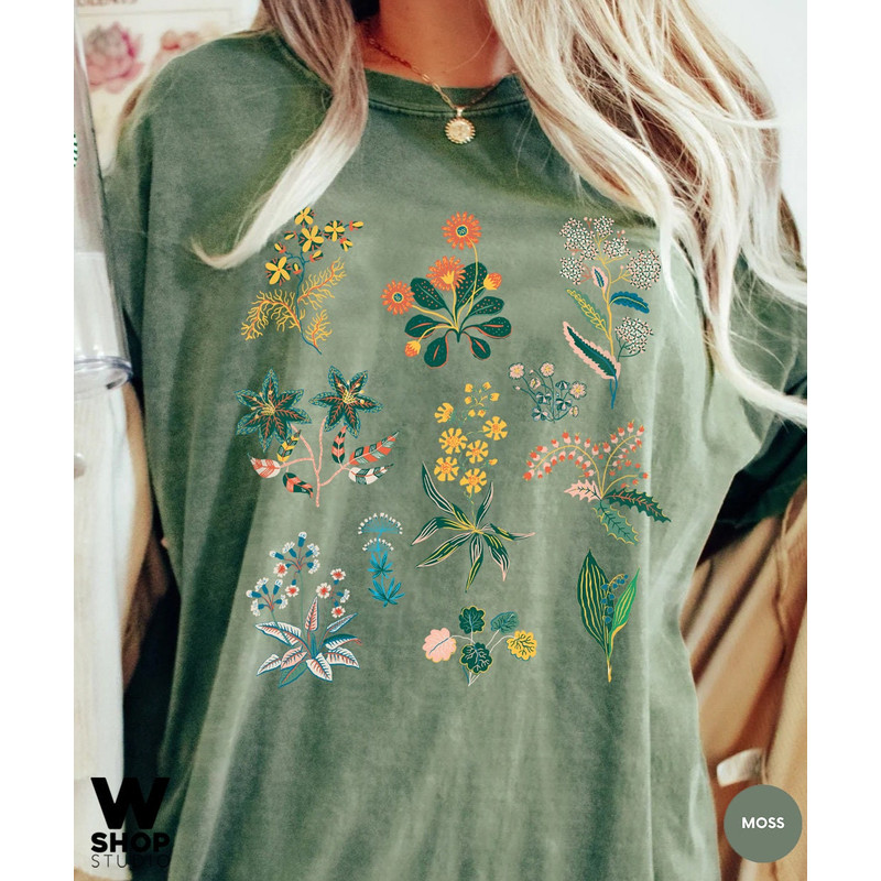 Wildflower Tshirt, Wild Flowers Shirt, Floral Tshirt, Flower Shirt, Oversized Women Tee, Ladies Shirts, Best Friend Gift - 3.jpg