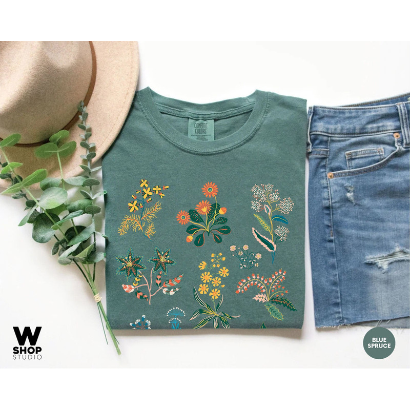 Wildflower Tshirt, Wild Flowers Shirt, Floral Tshirt, Flower Shirt, Oversized Women Tee, Ladies Shirts, Best Friend Gift - 7.jpg
