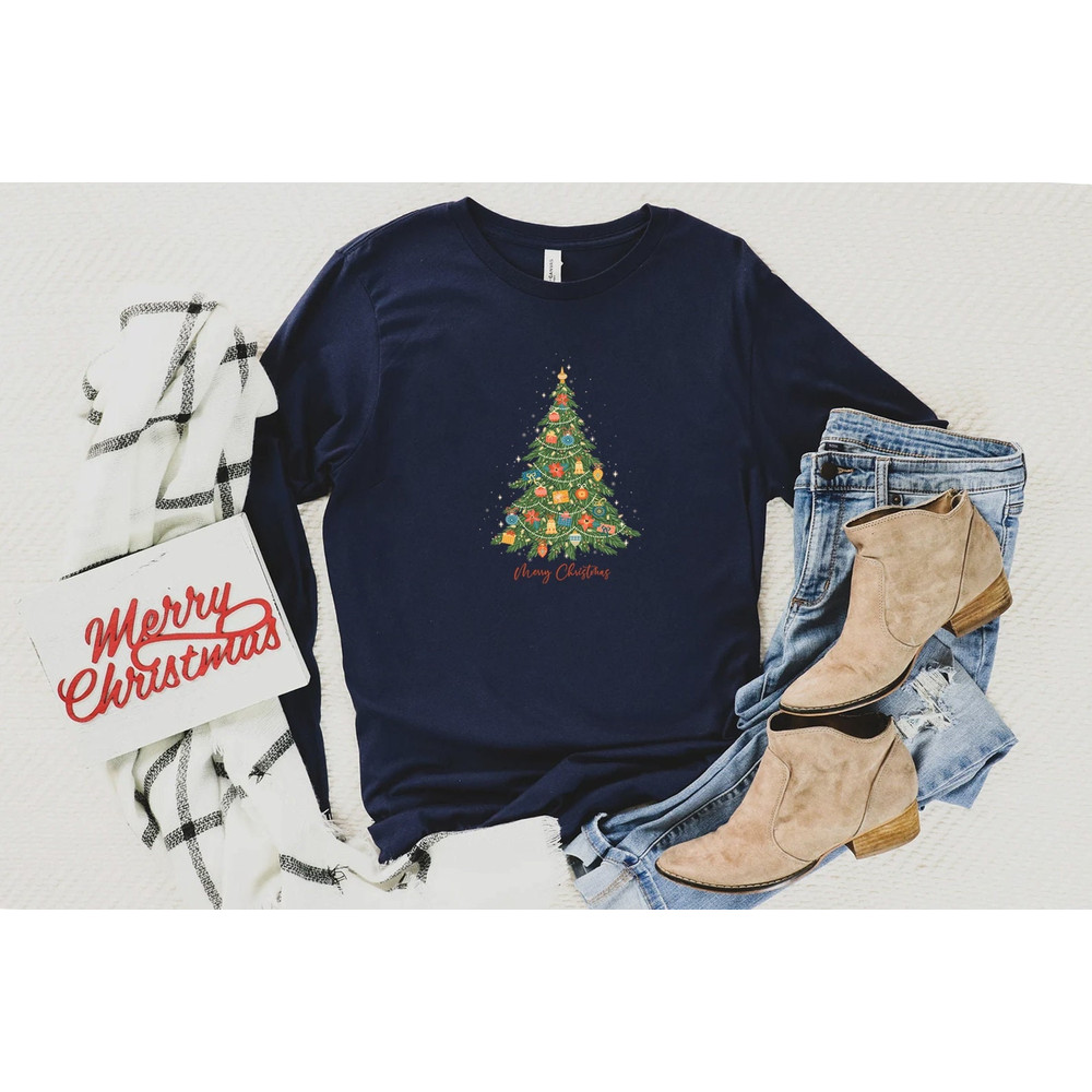 Womens Christmas Long Sleeve Shirt, Christmas Crewneck Sweater, Christmas Tree Long Sleeve, Holiday Shirt for Women, Winter - 1.jpg