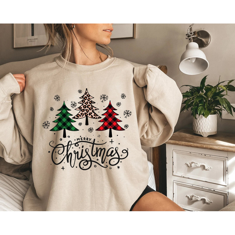 Womens Christmas Sweatshirt, Christmas Sweater, Christmas Crewneck, Christmas Tree Sweatshirt, Holiday Sweaters for Women, Winter Sweatshirt - 4.jpg