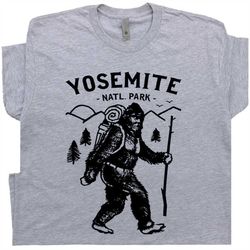 yosemite park t shirt cool bigfoot vintage national park graphic tee funny hiker hiking camp camping t shirt gift for me