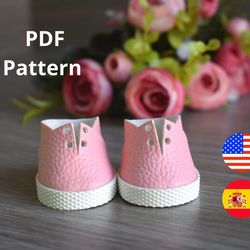 Shoes for dolls, shoe pattern, doll clothing