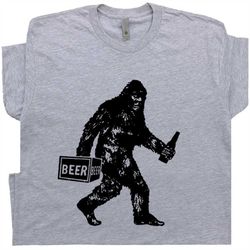 bigfoot t shirt funny t shirt beer t shirt cool t shirt sasquatch drinking tee vintage alcohol hilarious for men women y