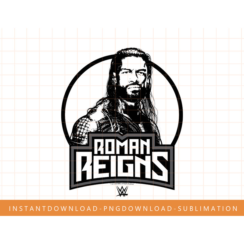 WWE Roman Reigns Black And White Epic Logo T-Shirt copy.jpg