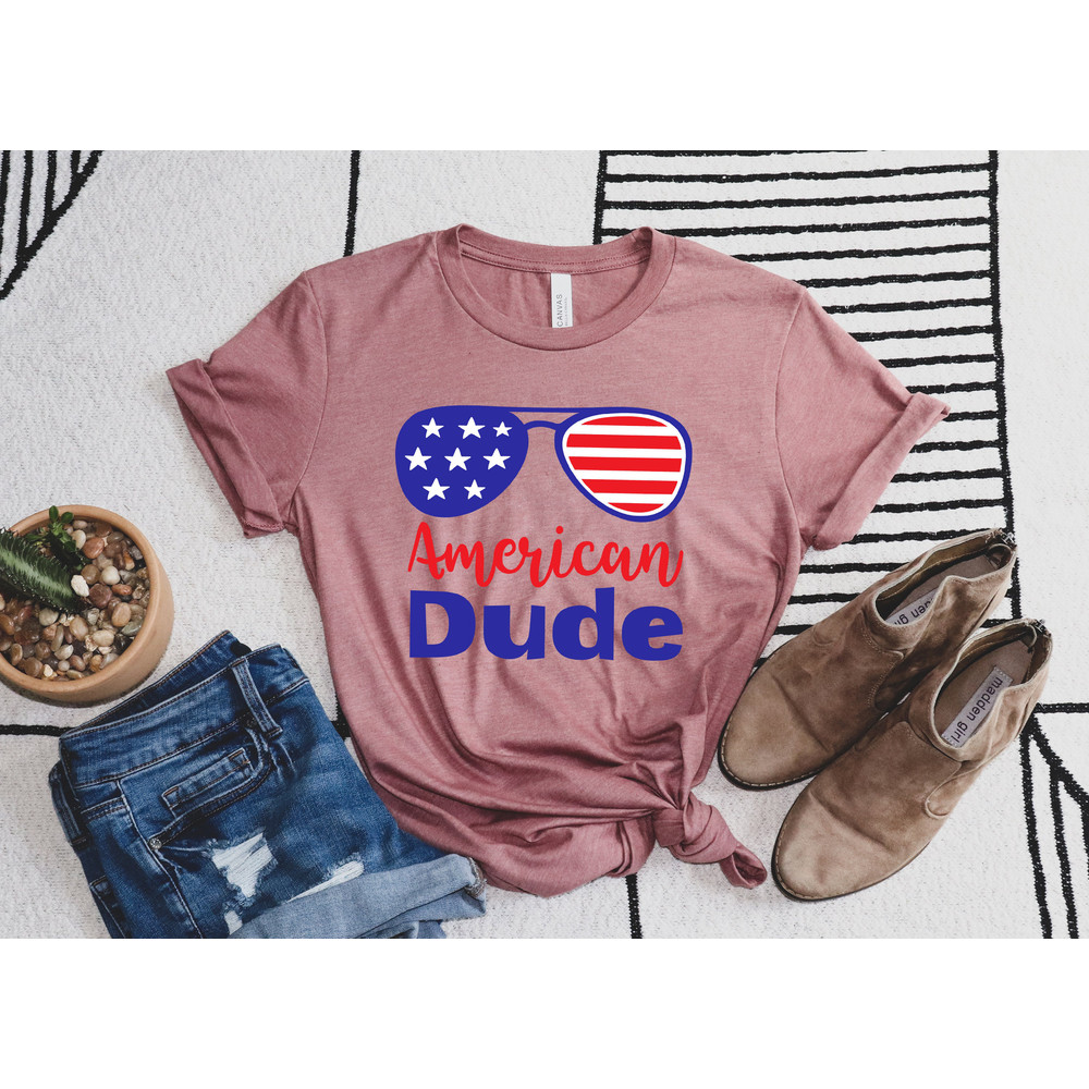 All American Dude Shirt, Merica Sunglasses Shirt, 4th Of July Shirt, Independence Day Shirt, Fourth Of July Shirt, God Bless America - 2.jpg