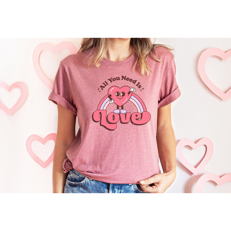All You Need is Love Valentines Shirt,Valentines Day Shirts For Woman,Hippie Valentine Shirt,Valentines Day Gift,Happy Valentine's Day Shirt - 1.jpg