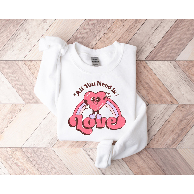 All You Need is Love Valentines Shirt,Valentines Day Shirts For Woman,Hippie Valentine Shirt,Valentines Day Gift,Happy Valentine's Day Shirt - 2.jpg
