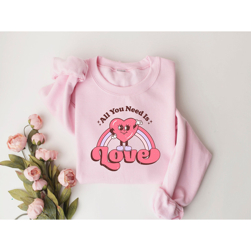 All You Need is Love Valentines Shirt,Valentines Day Shirts For Woman,Hippie Valentine Shirt,Valentines Day Gift,Happy Valentine's Day Shirt - 3.jpg