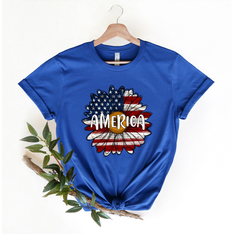 America Sunflower Shirt, USA Flag Flower T Shirt, Gift For American, 4th Of July Flag, Sunflower Shirts, Sunflower Lover,American Flag Shirt - 5.jpg