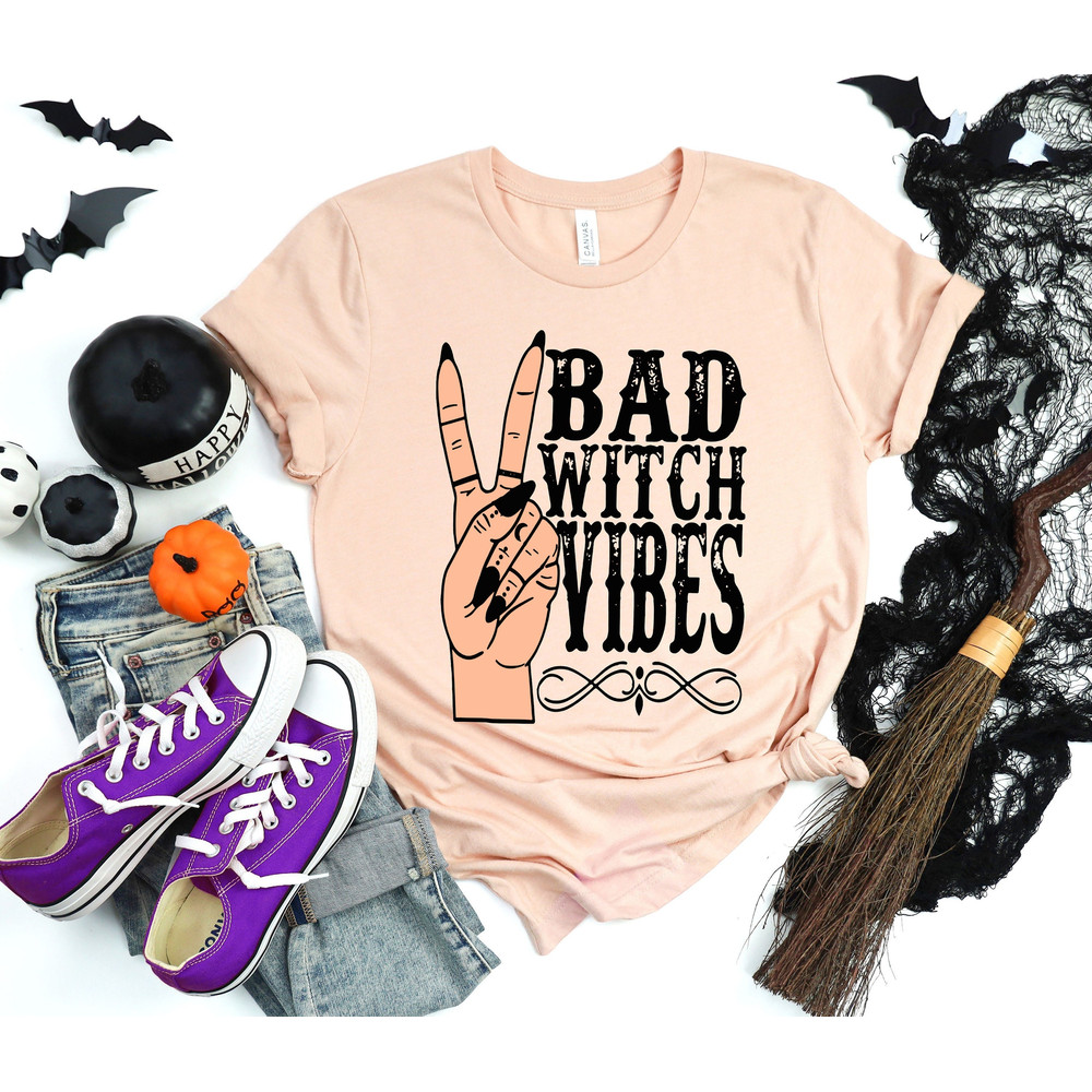 Bad Witch Vibes shirt, Witch shirt, Halloween Shirt, That witch Shirt, Halloween Tees, Halloween Party T-shirt, Funny Halloween Shirts - 1.jpg