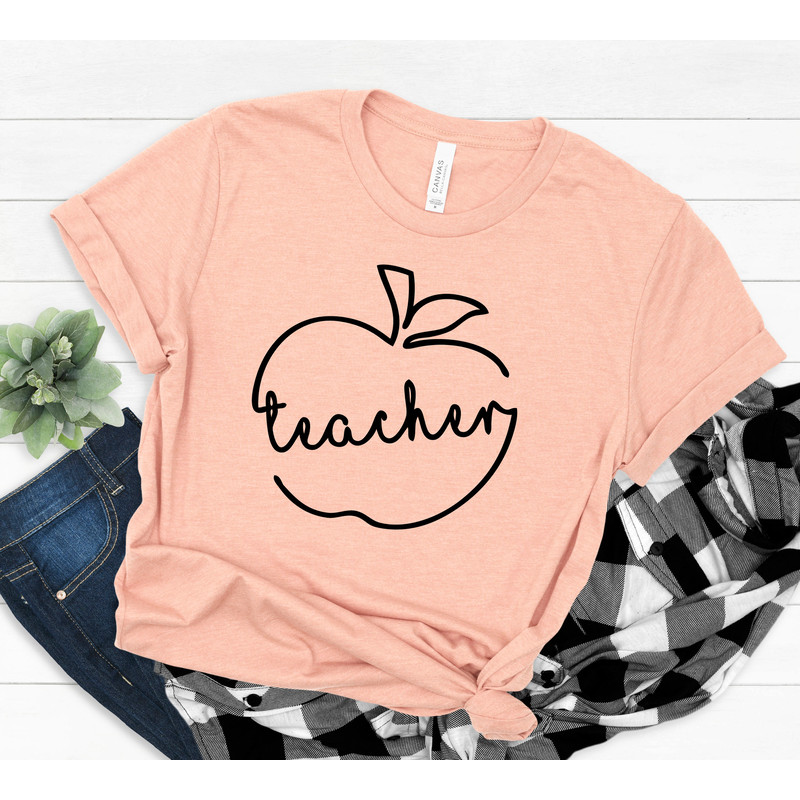 Back to School Teacher T-Shirt, Cute Teacher Shirt, Apple Teacher Shirt,Gift for Teachers, Kindergarten Teacher,Back to School Shirt - 2.jpg