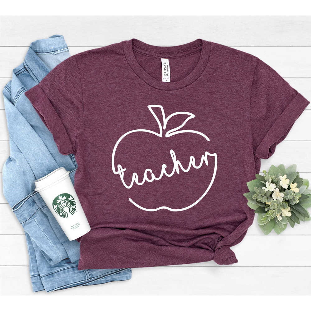 Back to School Teacher T-Shirt, Cute Teacher Shirt, Apple Teacher Shirt,Gift for Teachers, Kindergarten Teacher,Back to School Shirt - 4.jpg