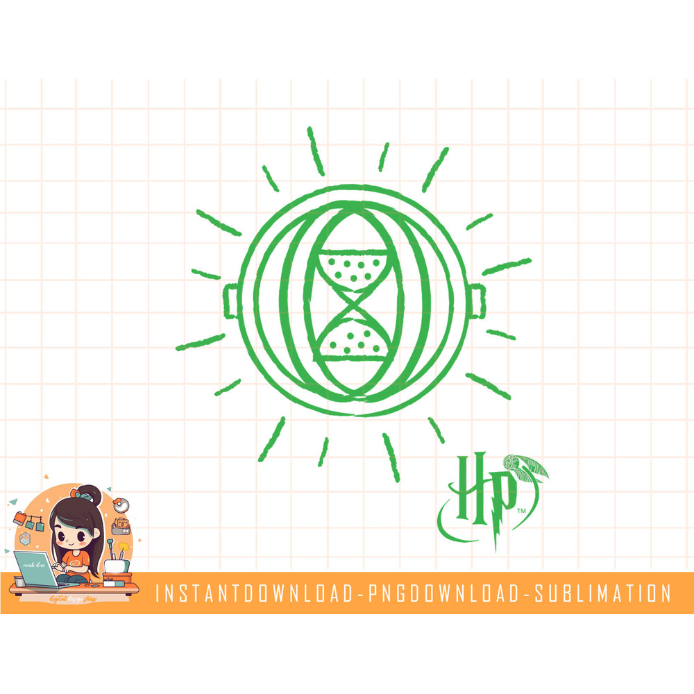 Harry Potter Time Turner Line Art Left Chest png, sublimate, digital download.jpg