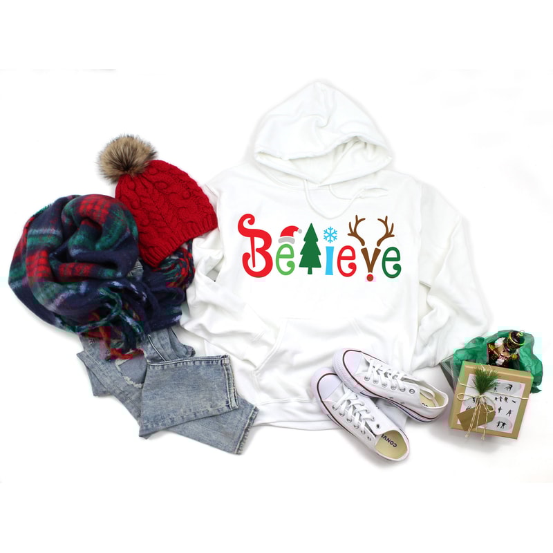 Believe Christmas Hoodie, Christmas Hoodie, Christmas Family Hoodie,Believe,Christmas Gift, Holiday GiftChristmas Hoodie ,Matching hoodie - 1.jpg