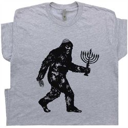 funny jewish t shirt bigfoot hanukkah t shirt chanukah humor tee hilarious holiday graphic tees gift for mens womens kid