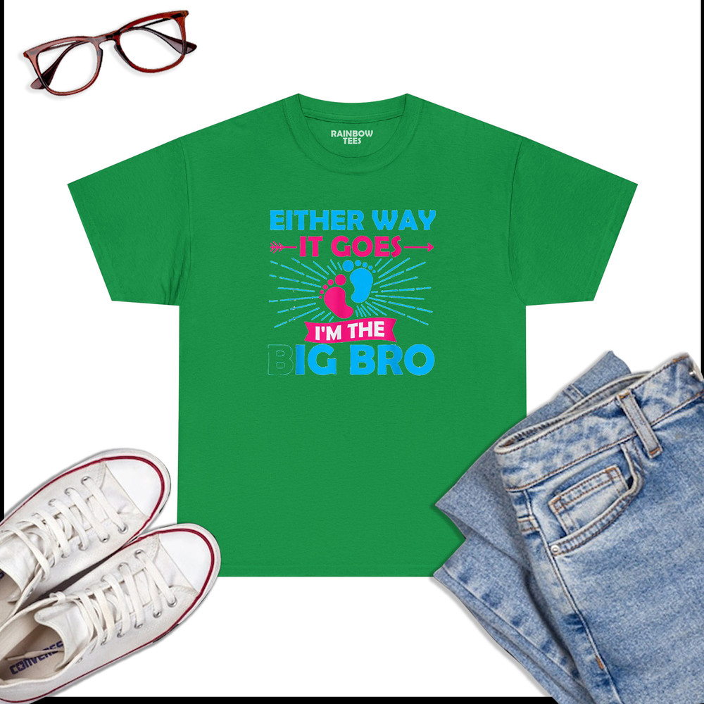 Either-Way-It-Goes-I_m-The-Big-Bro-Gender-Reveal-Party-Baby-T-Shirt-Irish-Green.jpg