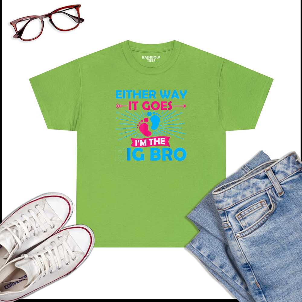 Either-Way-It-Goes-I_m-The-Big-Bro-Gender-Reveal-Party-Baby-T-Shirt-Lime.jpg