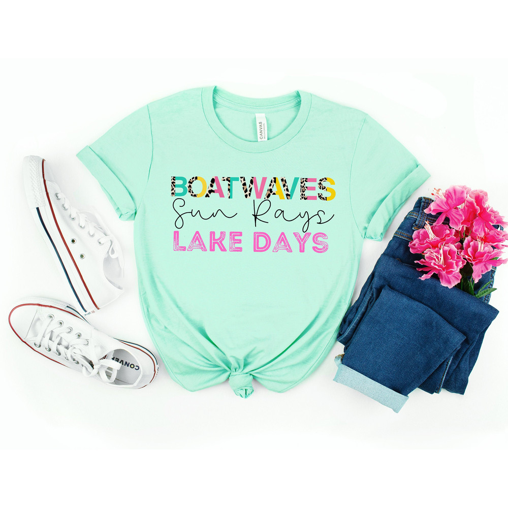 Boat Waves, Sun Rays shirt,Lake Squad Shirt, Lake Shirt, Vacation Shirt, Camping Life Shirt, Family Matching Shirts, Custom Family Matching - 1.jpg