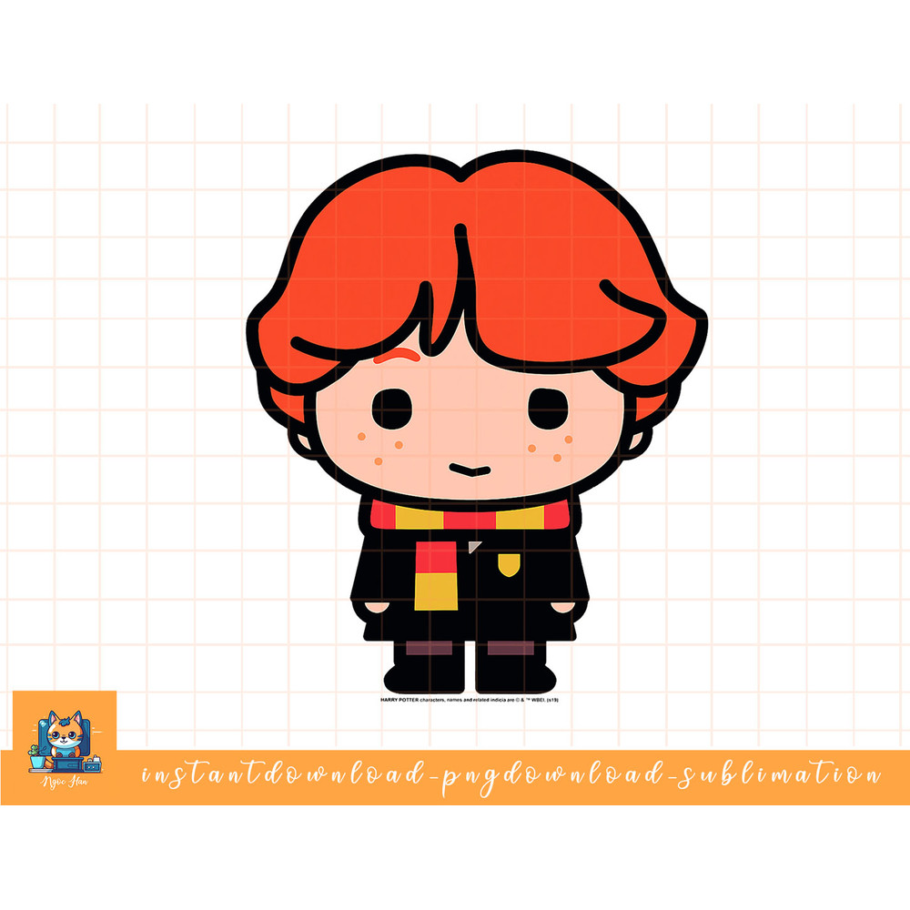 Harry Potter Ron Weasley Cute Cartoon Portrait png, sublimate, digital download.jpg