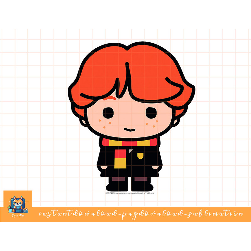Harry Potter Ron Weasley Cute Cartoon Portrait png, sublimate, digital download.jpg
