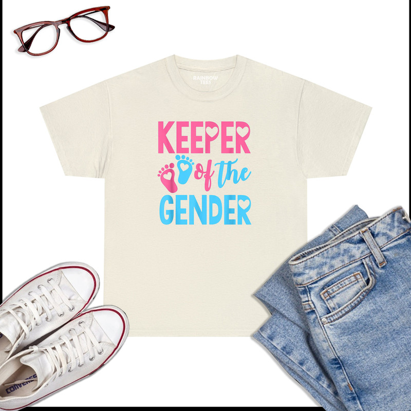 Gender-Reveal-Keeper-Of-The-Gender-T-Shirt,-Gender-Reveal-T-Shirt-Natural.jpg