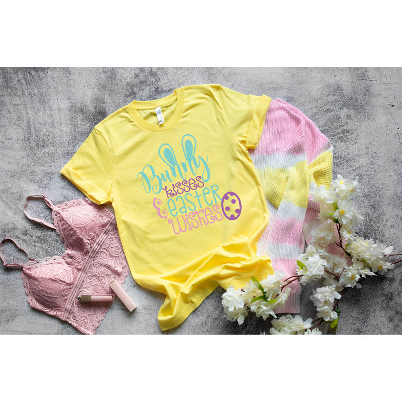 Bunny Kisses And Easter Wishes,Cute Easter Shirts for Women,Women's Easter Shirt ,Bunny Shirt,Family Easter Shirts,Easter Gift,Easter Day - 1.jpg