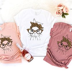 bunny with leopard glasses shirt, easter shirt, easter bunny graphic tee, easter shirts for women,ladies easter bunny sh