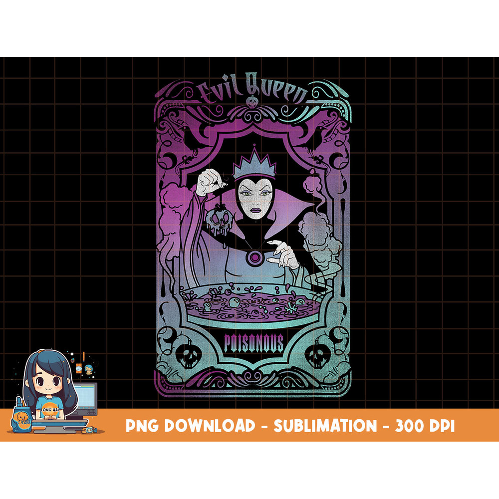 Disney Villains Snow White Evil Queen Tarot Card png, sublimation, digital print.jpg
