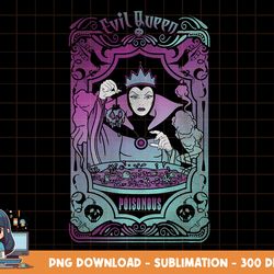 disney villains snow white evil queen tarot card png, sublimation, digital print