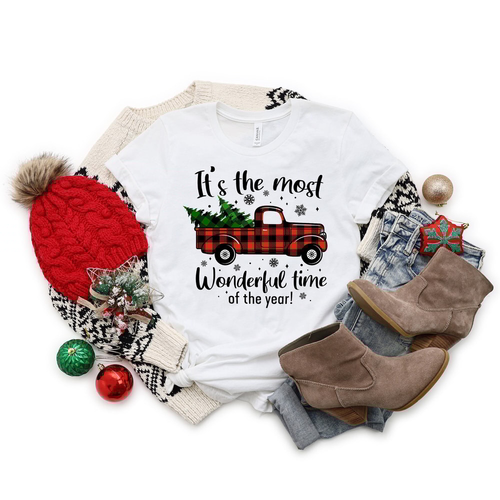 Christmas Shirt,It is the Most Wonderful Time Of The Year,Merry Christmas,Matching Family ,Family Matching Shirt,Buffalo Plaid Shirt - 1.jpg