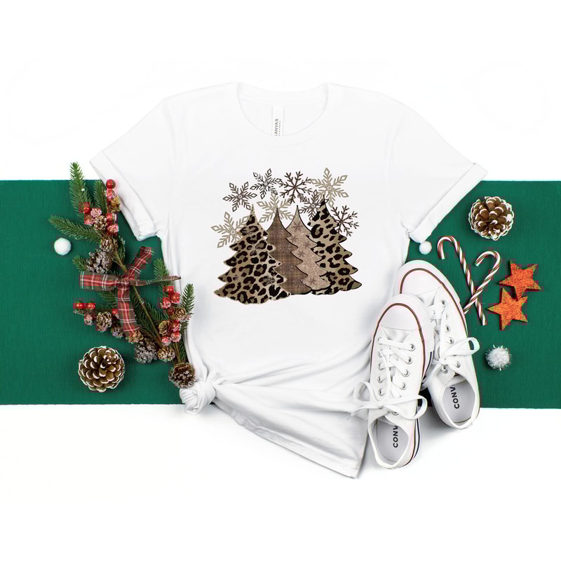 Christmas Trees plaid, leopard, cheetah T-shirt,Merry Christmas Shirt,Christmas T-shirt, Christmas Family Shirt,Christmas Gift, Holiday Gift - 1.jpg
