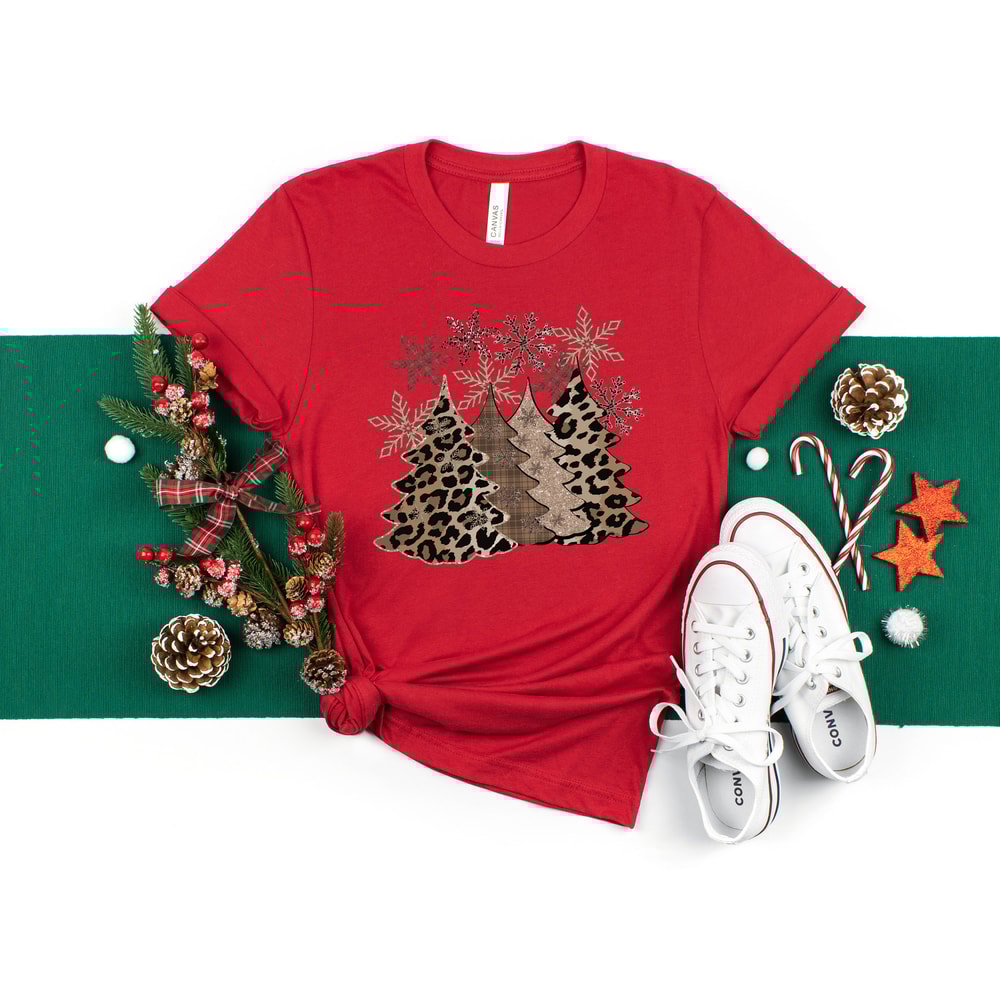 Christmas Trees plaid, leopard, cheetah T-shirt,Merry Christmas Shirt,Christmas T-shirt, Christmas Family Shirt,Christmas Gift, Holiday Gift - 3.jpg