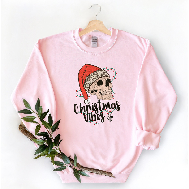 Christmas Vibes Sweatshirt,Christmas Skull Shirt,Christmas Gift,Holiday Gift,Holiday Sweatshirt,Christmas Family Matching Shirt - 1.jpg
