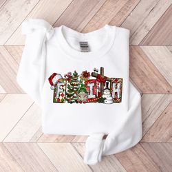 christmas with cross sweatshirt,christmas family shirt,christmas gift,holiday gift,christmas family matching shirt,faith