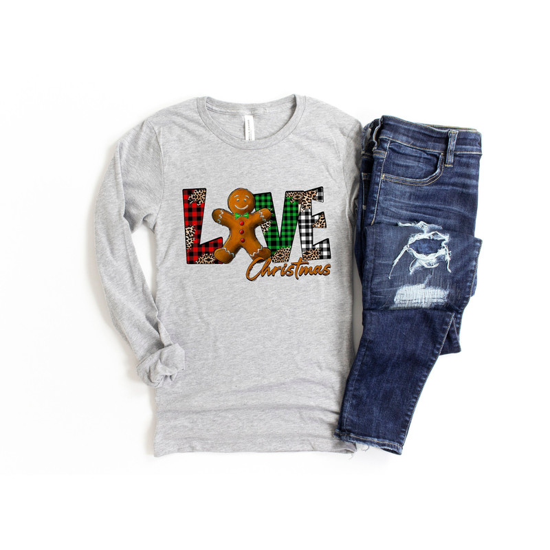 Christmas Women Shirt,Leopard Print Christmas Shirt,Love Christmas Gingerbread Shirt,Holiday Shirt,Cute Christmas Tee,Christmas Gift for Her - 1.jpg
