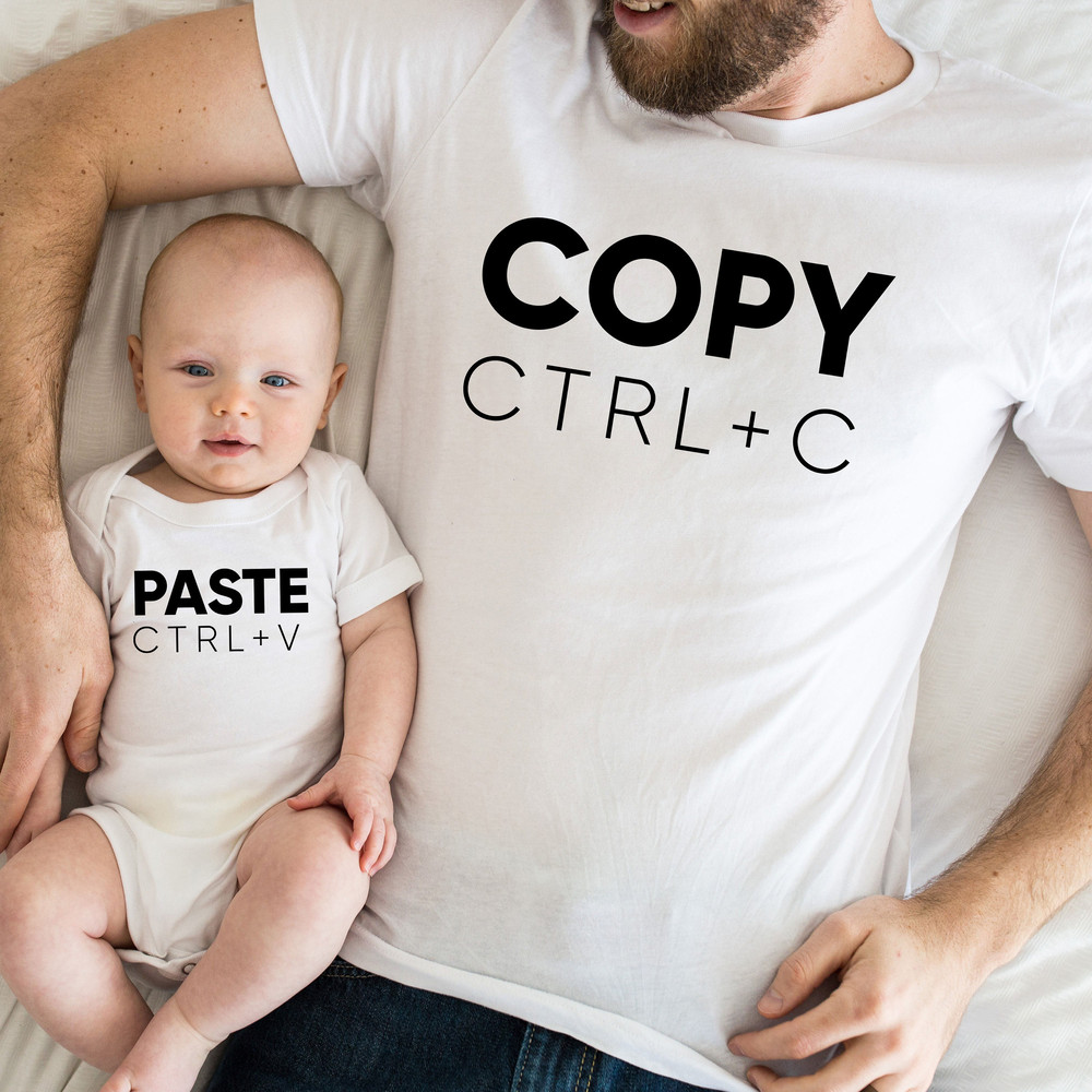 Copy Paste family father daughter Shirt,Dad and son matching Shirt,New Dad Shirt,Dad Shirt,Daddy Shirt,Father's Day Shirt,Gift for Dad - 1.jpg