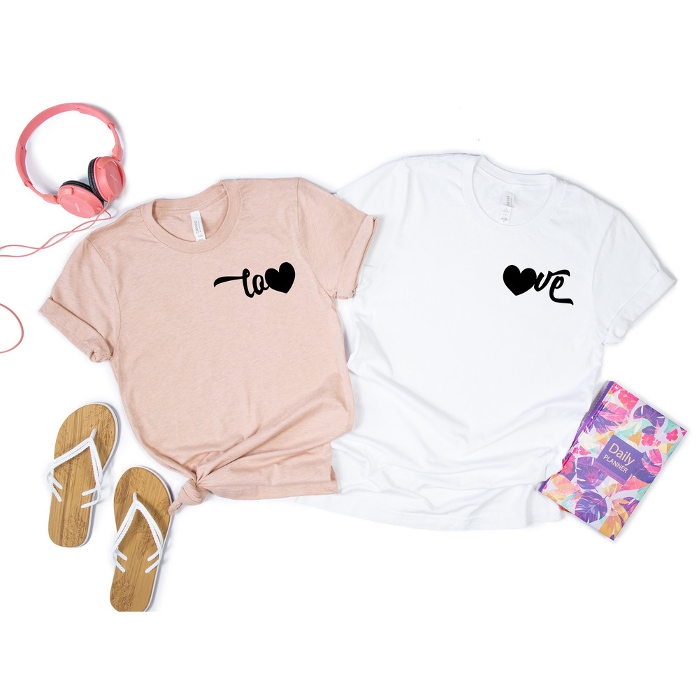 Couple Love Shirt, Cute Love Shirt with Hearts,Boyfriend and Girlfriend Gift,Couple Ideas, Matching Love Tshirt, Valentines Love Tshirt - 1.jpg
